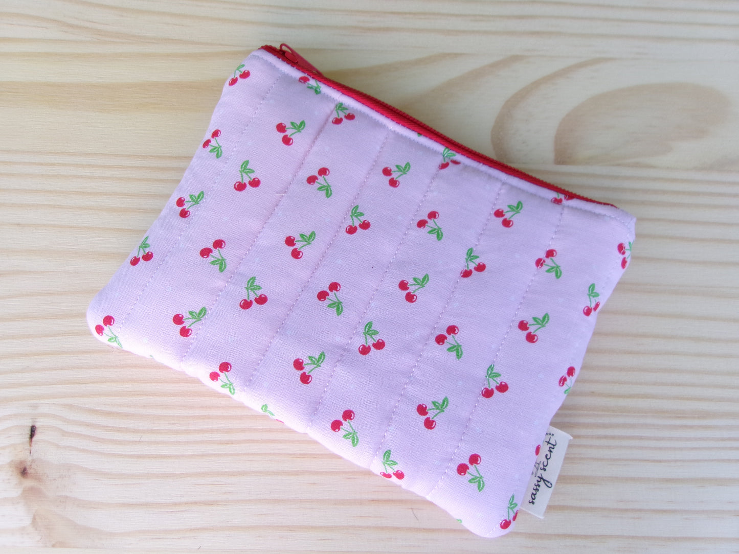 Pink Mini Cherry Coin Pouch
