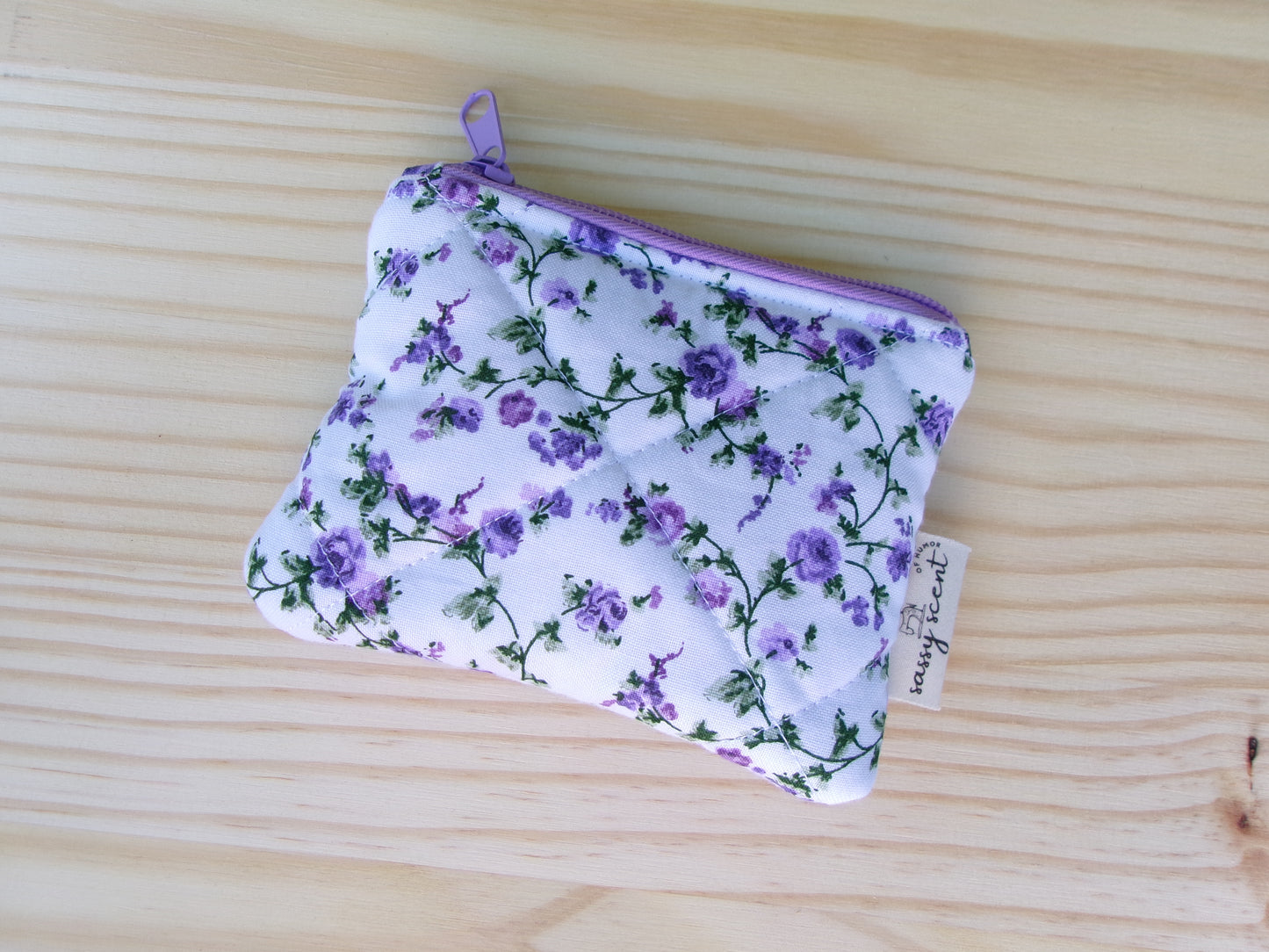 Lavender Rose Coin Pouch