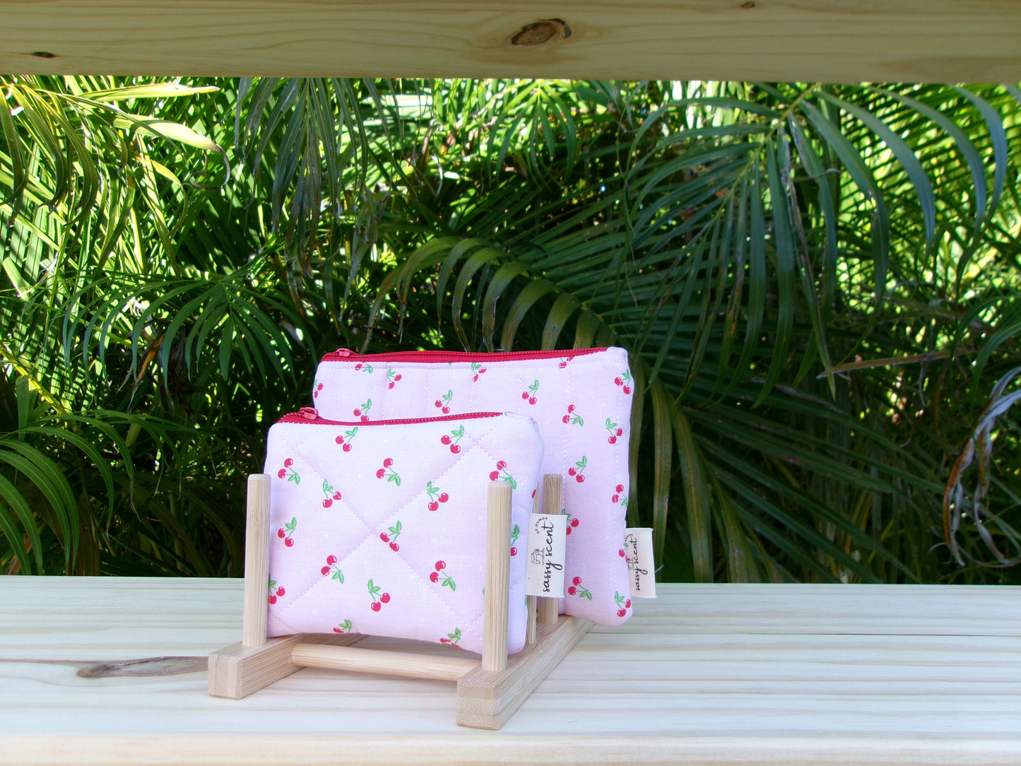 Pink Mini Cherry Coin Pouch