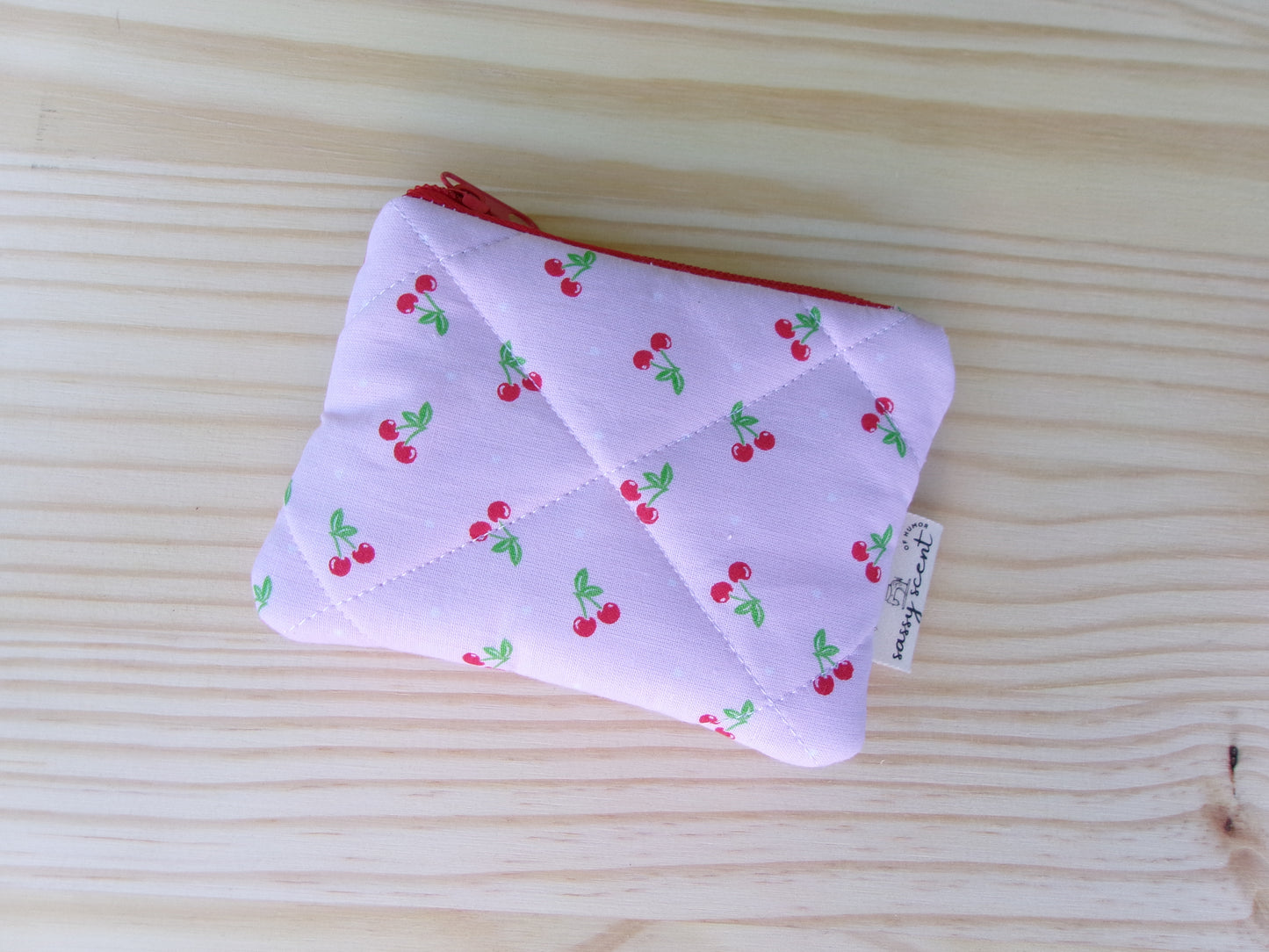 Pink Mini Cherry Coin Pouch
