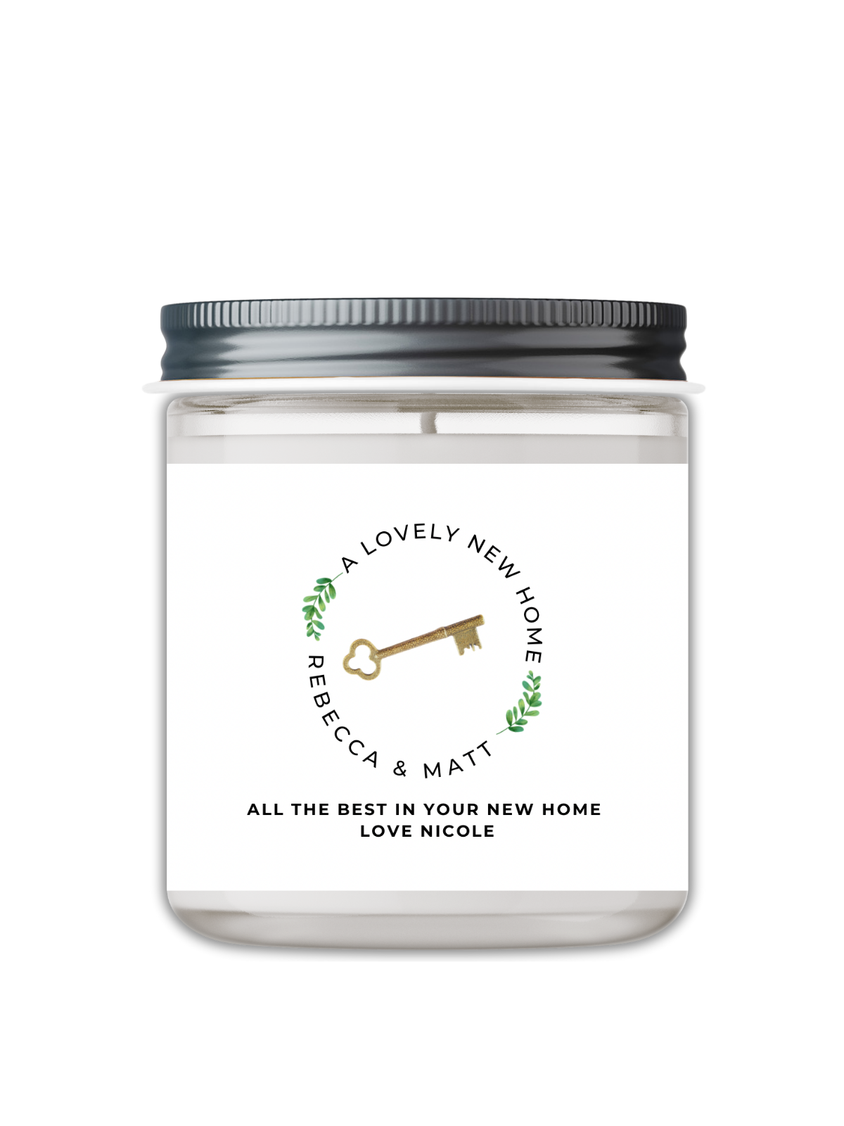 All The Best In Your New Home Custom Candle