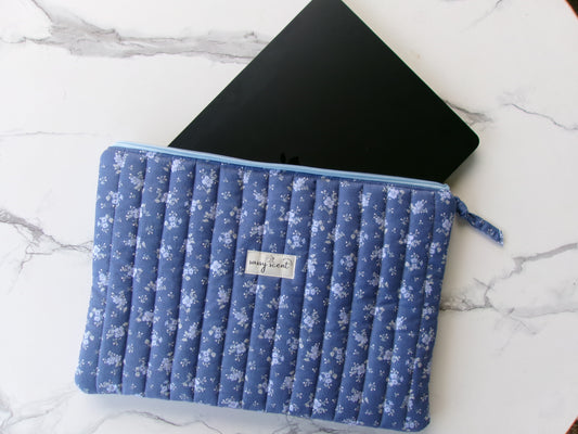 Blue Floral Laptop Sleeves