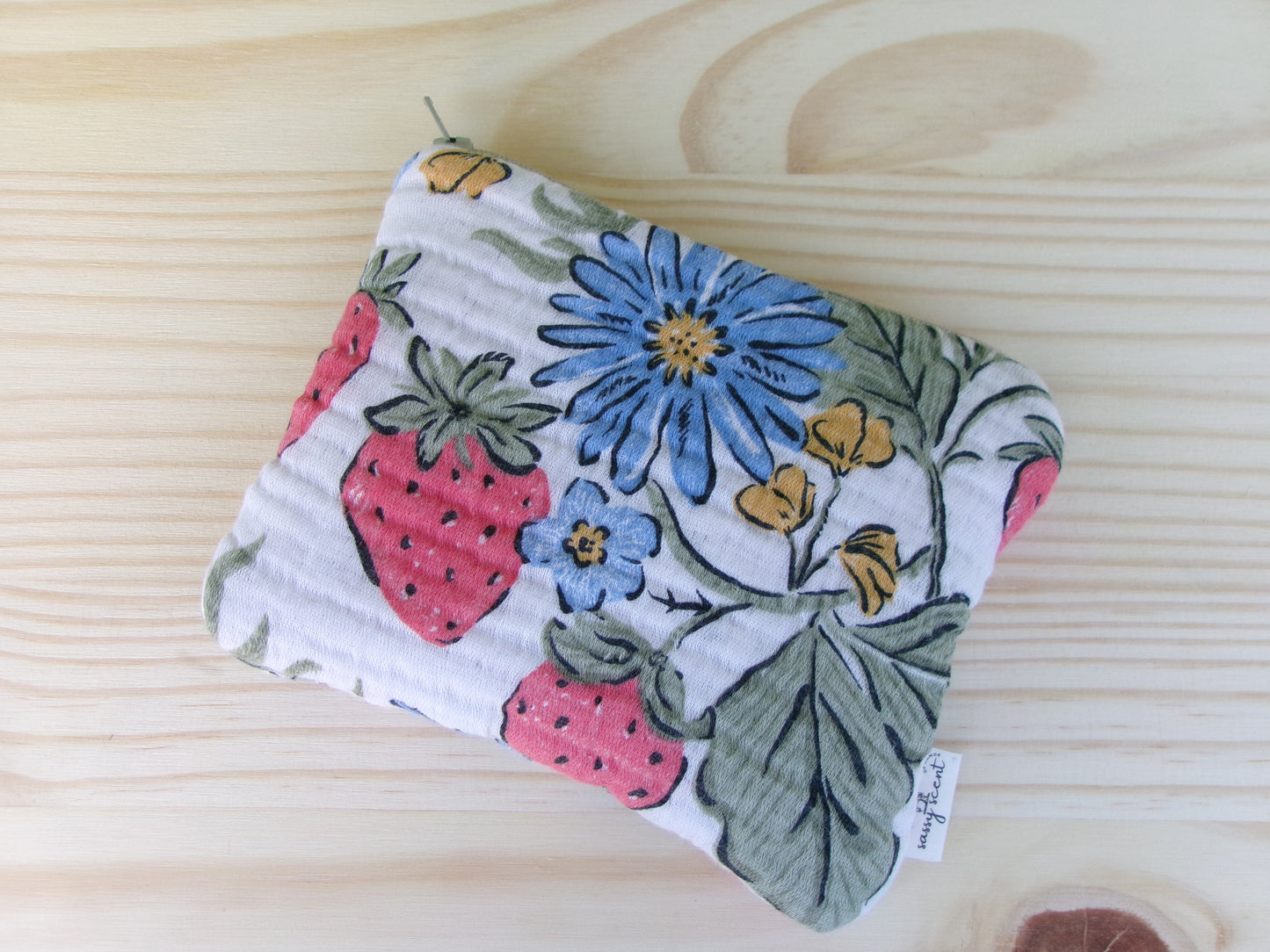 Strawberry Petals Coin Pouch