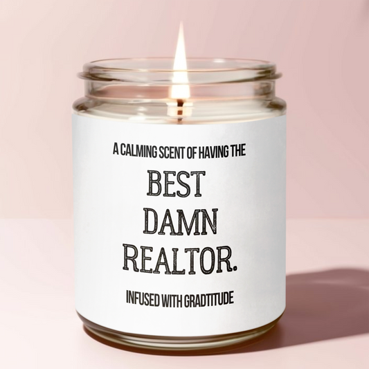 Best Dam Realtor Funny Candle