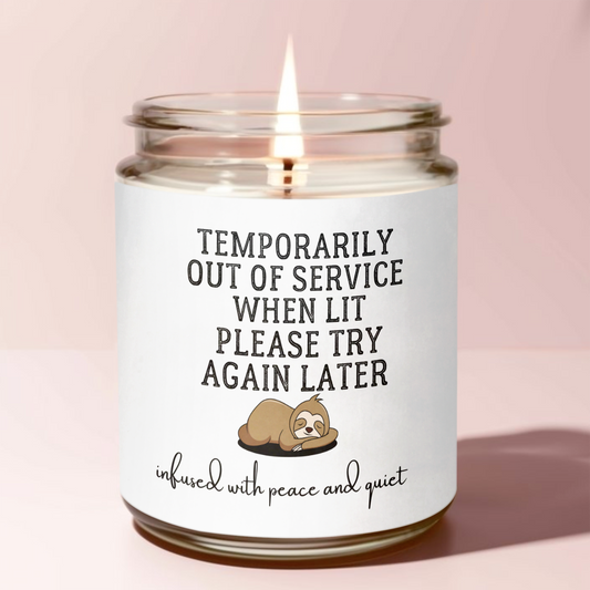 Temporary Out Of Service When Lit, Please Try again Later Candle