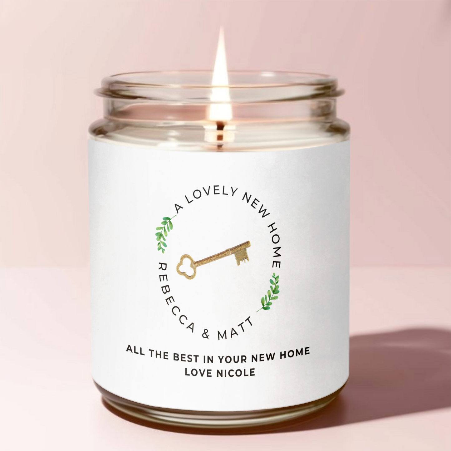 All The Best In Your New Home Custom Candle