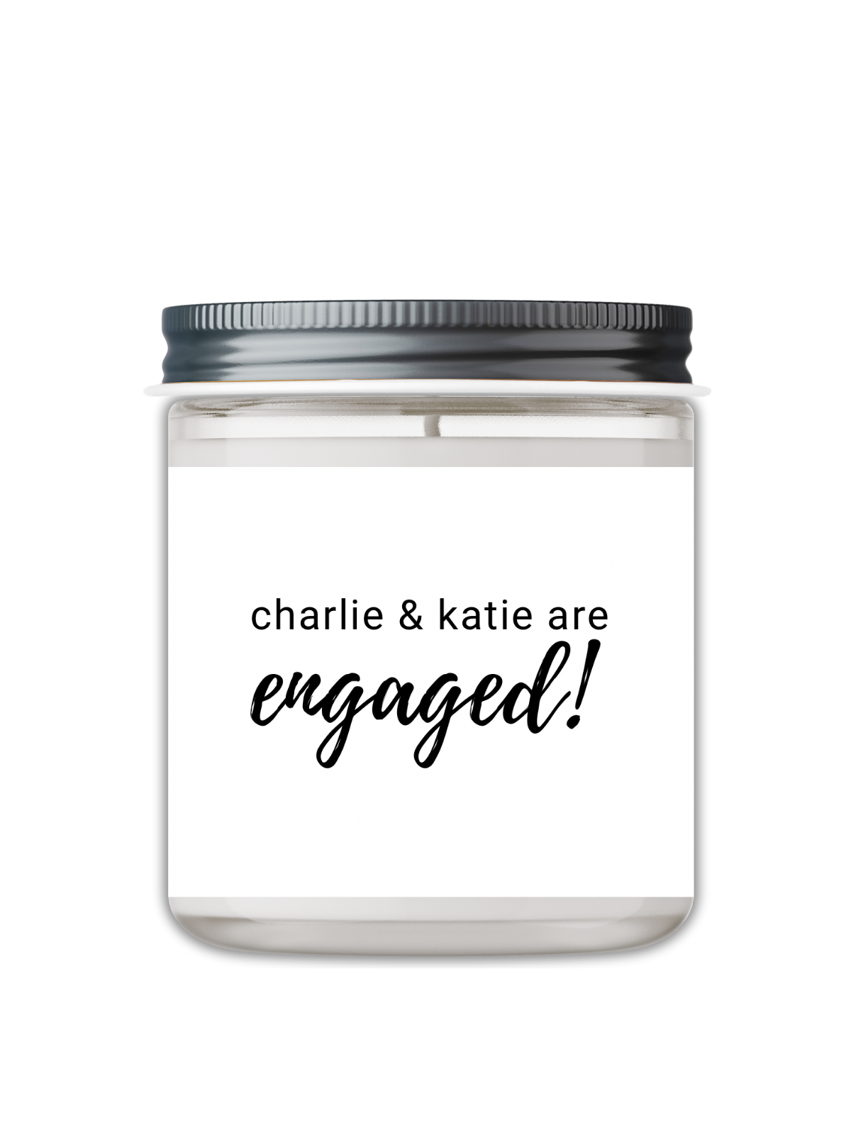 CUSTOM NAME ENGAGEMENT CANDLE