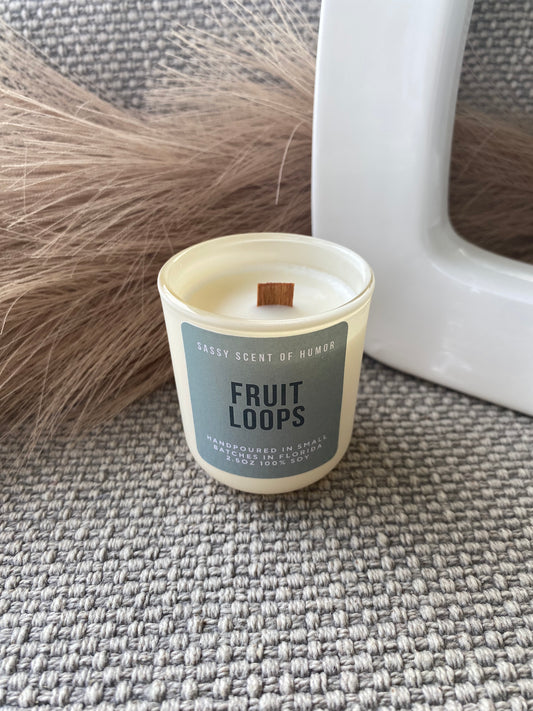 Fruit Loops Mini Candle