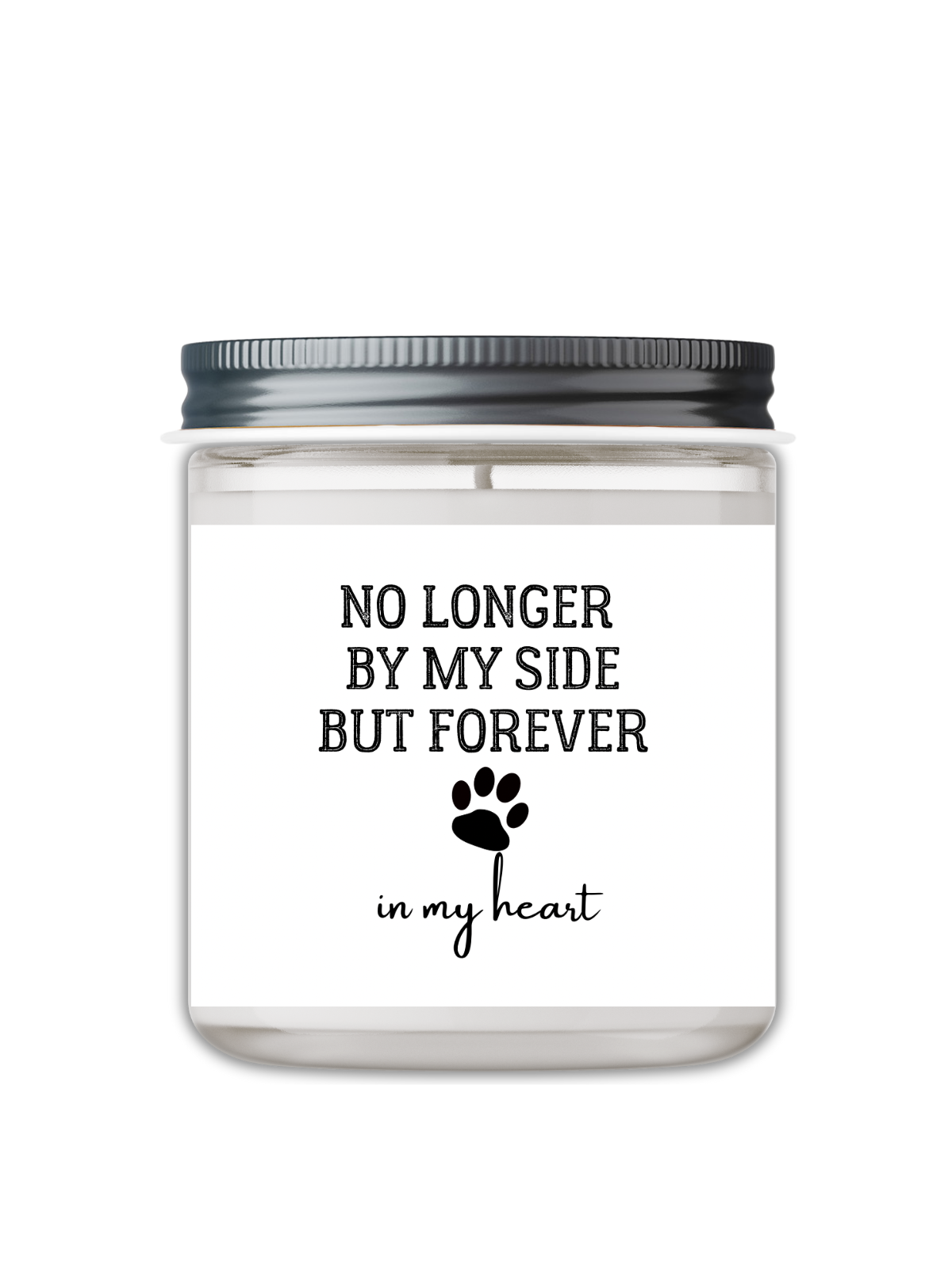 NO LONGER BY MY SIDE BUT FOREVER IN MY HEART FURRY PET CANDLE