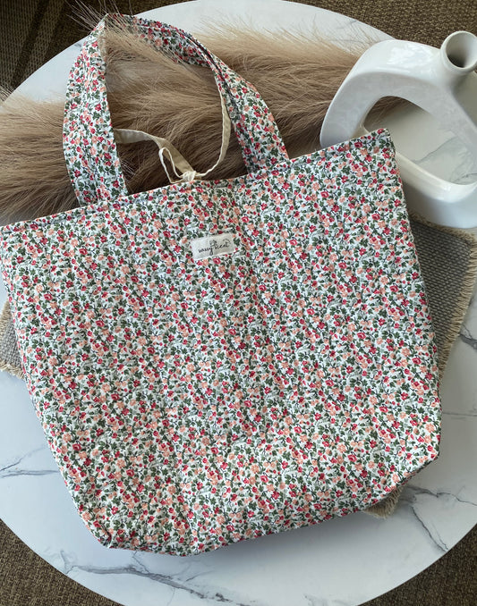 Cottage Garden Quilted Tote Bags