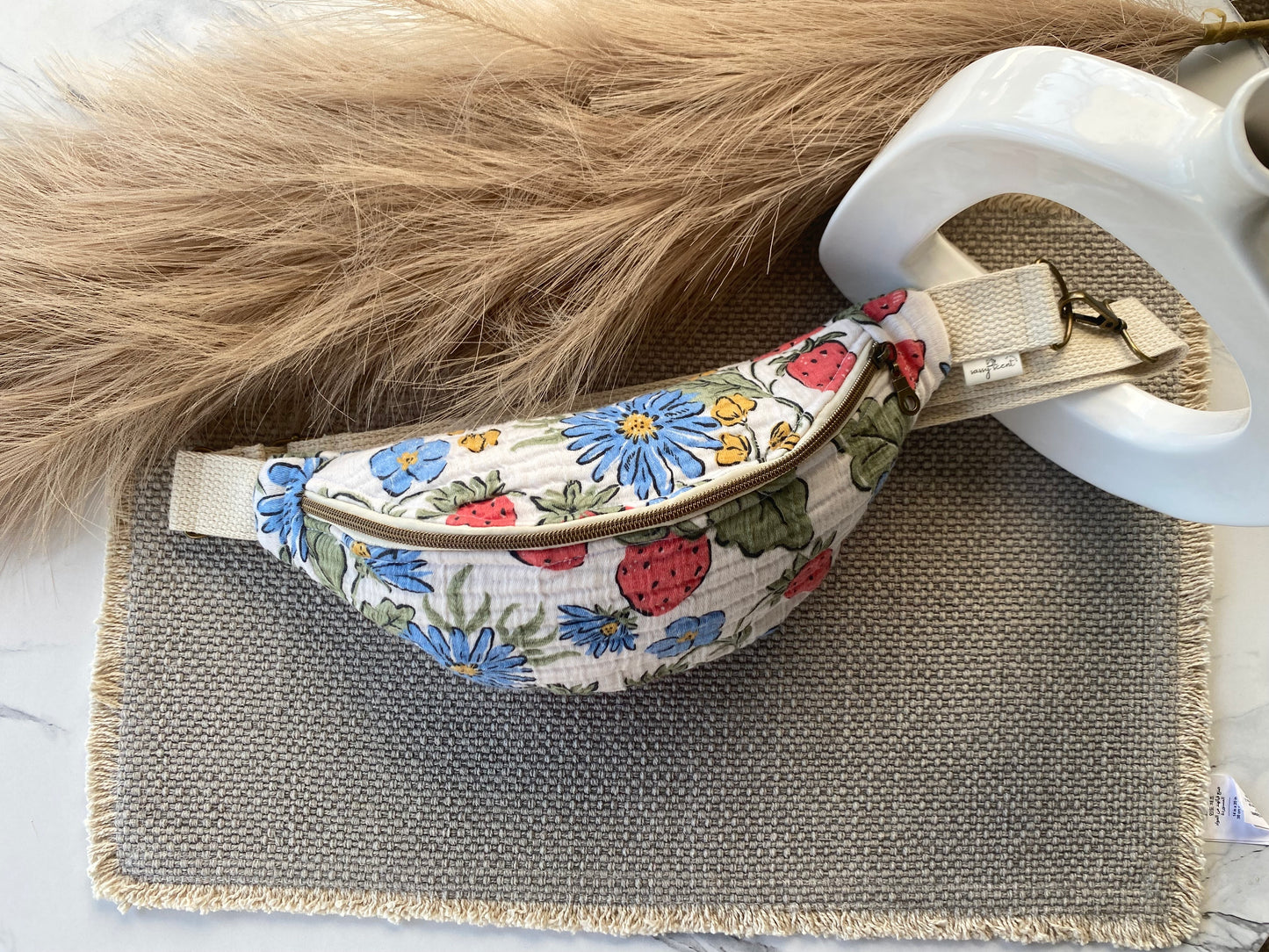 Strawberry Petals Fanny Pack Bag