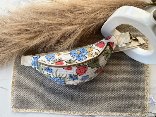 Strawberry Petals Fanny Pack Bag