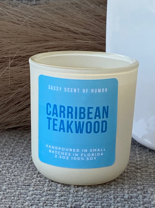 Caribbean Teakwood Mini 2.5oz Candles