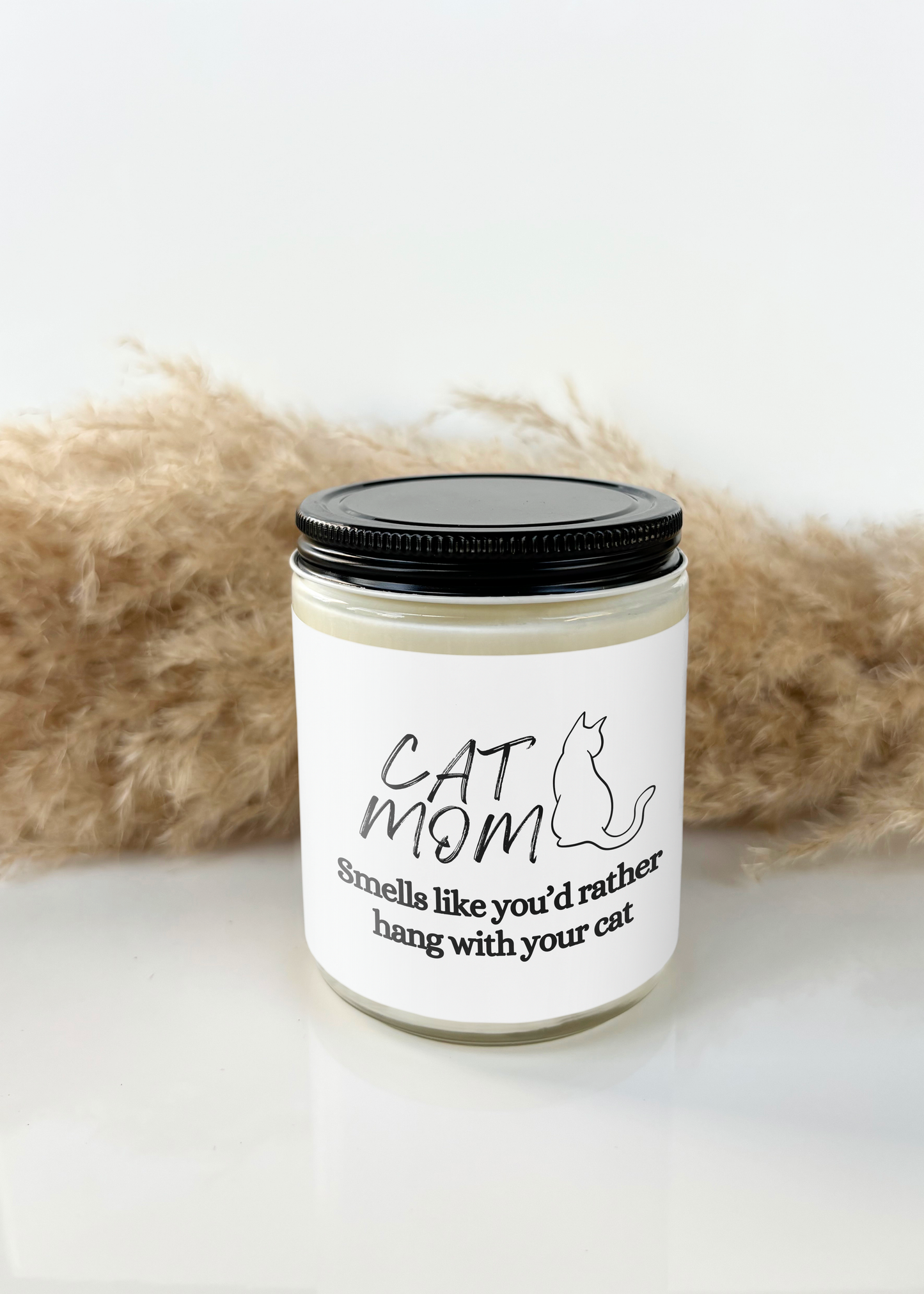 Cat Mom, Smells Like You'd Rather Hang With Your Cat Candle