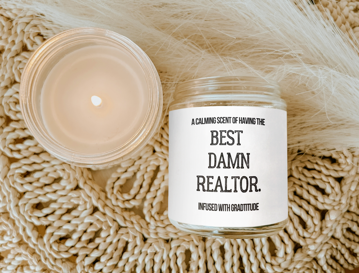 Best Dam Realtor Funny Candle