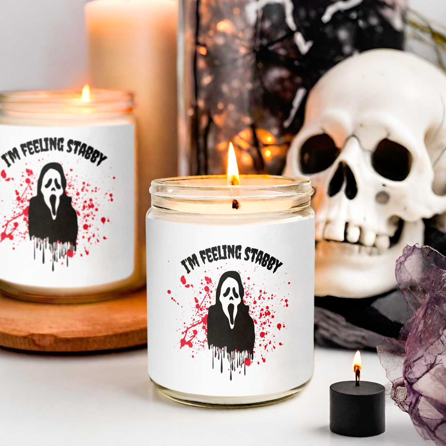 I’m Feeling Stabby Halloween Candle