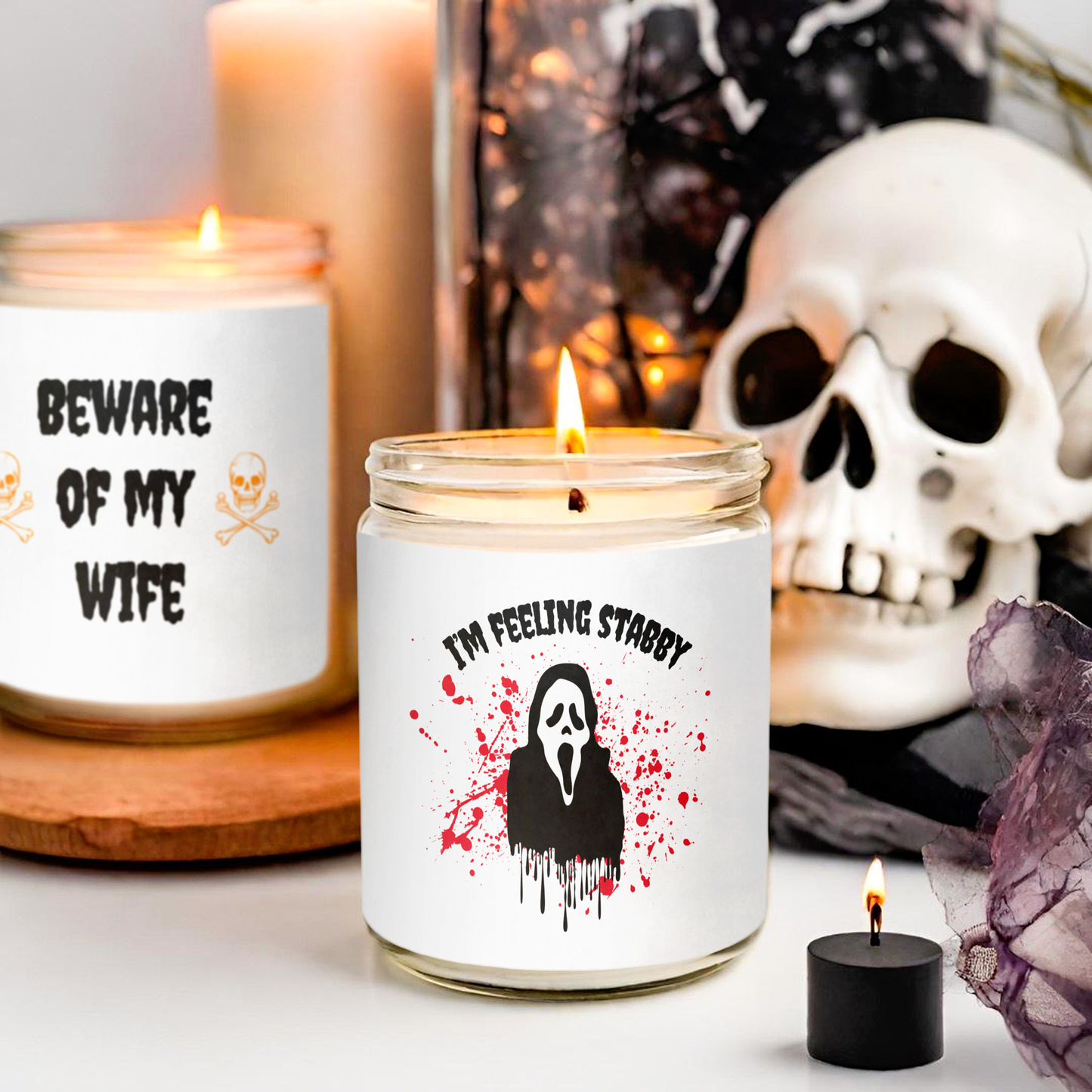 I’m Feeling Stabby Halloween Candle