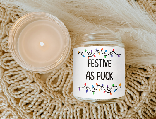 FESTIVE AS FUCK CANDLE